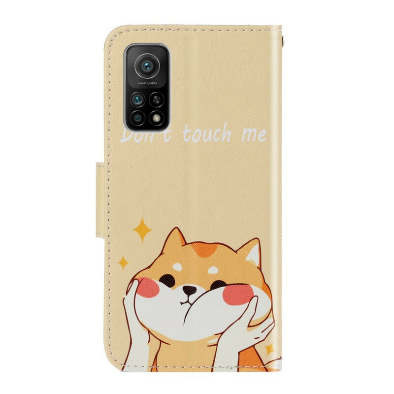 Xiaomi Mi 10T / 10T Pro Tasche Katze Don't Touch Me mit Riemen
