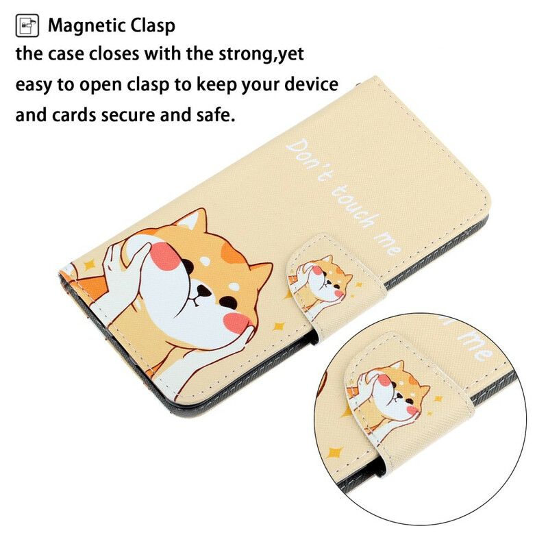 Xiaomi Mi 10T / 10T Pro Tasche Katze Don't Touch Me mit Riemen