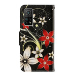 Xiaomi Mi 10T / 10T Pro Tasche Bunte Blumen mit Riemen