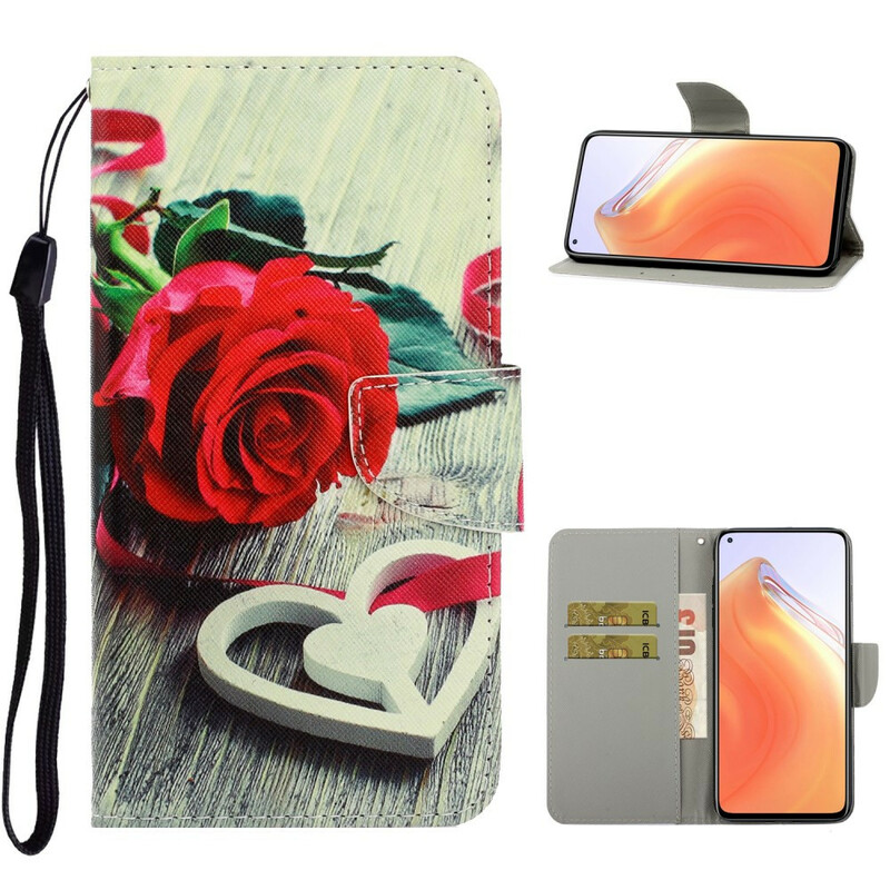 Xiaomi Mi 10T / 10T Pro Romantische Rosa Tasche mit Riemen