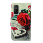 Xiaomi Mi 10T / 10T Pro Romantische Rosa Tasche mit Riemen