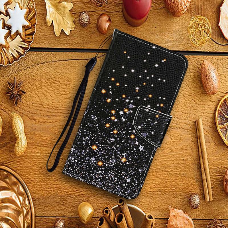 Xiaomi Mi 10T / 10T Pro Hülle Sterne und Glitter mit Lanyard