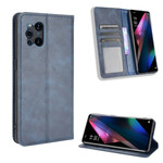 Flip Cover Oppo Find X3 / X3 Pro Vintage Stylished Leather Effect