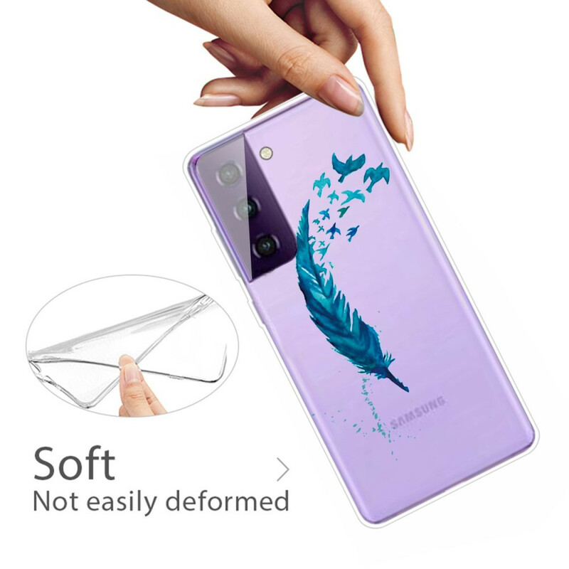 Samsung Galaxy S21 FE Cover Schöne Feder