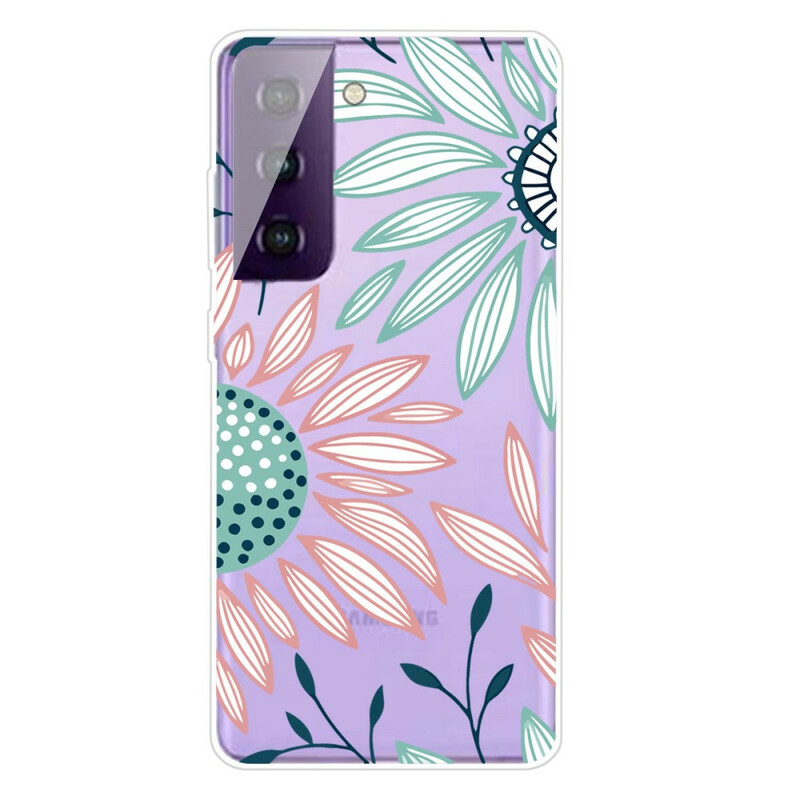 Samsung Galaxy S20 FE Cover Transparent Eine Blume