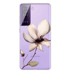 Samsung Galaxy S21 FE Cover Transparent Eine Blume