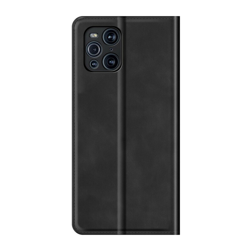 Flip Cover Oppo Find X3 / X3 Pro Weiche Lederoptik