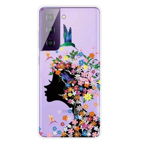 Samsung Galaxy S21 FE Cover Hübscher Blumenkopf