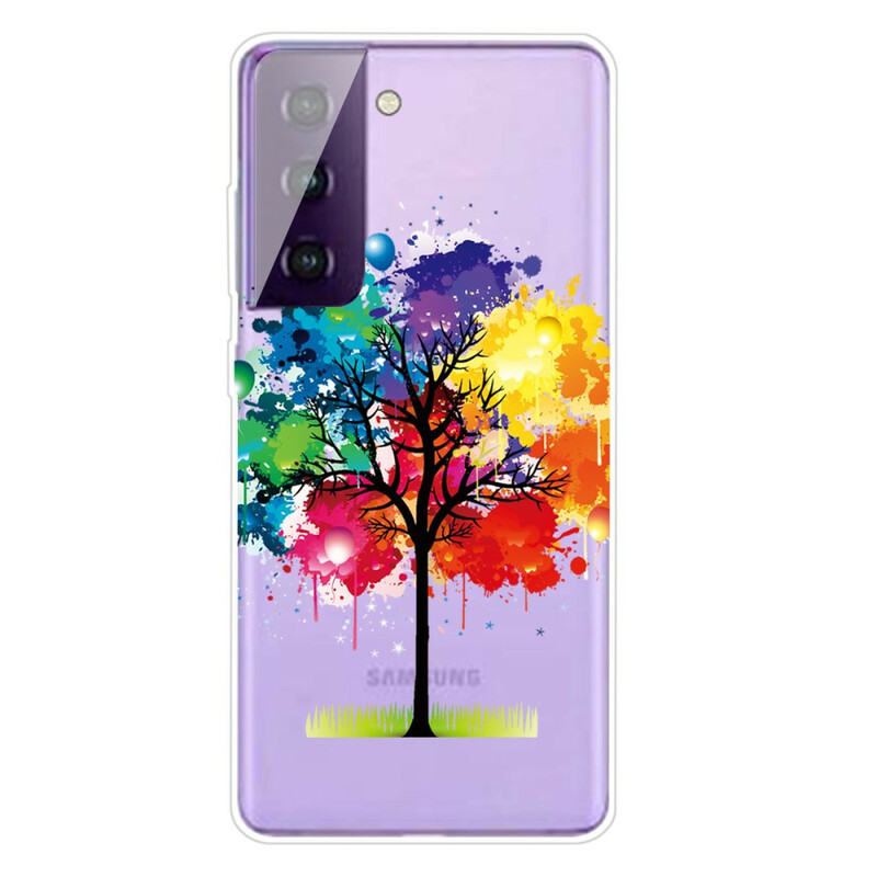 Samsung Galaxy S21 FE Cover Aquarell-Baum