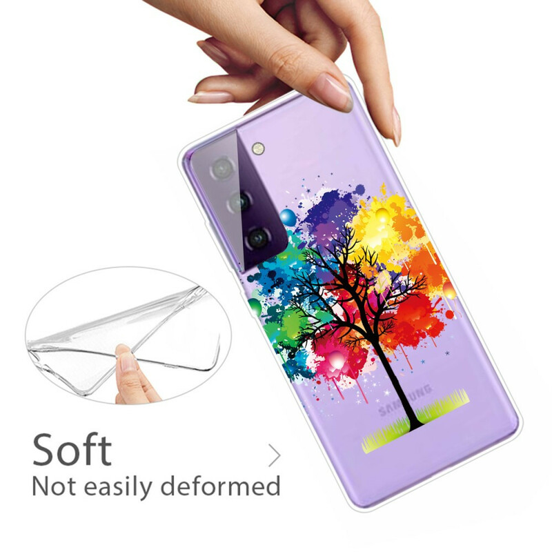 Samsung Galaxy S21 FE Cover Aquarell-Baum