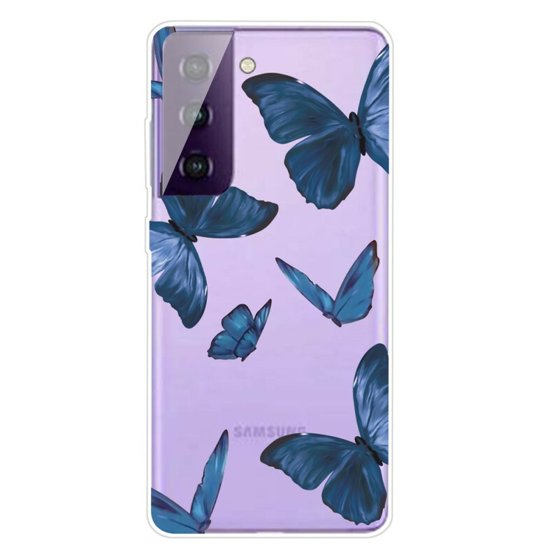 Samsung Galaxy S21 FE Cover Wilde Schmetterlinge