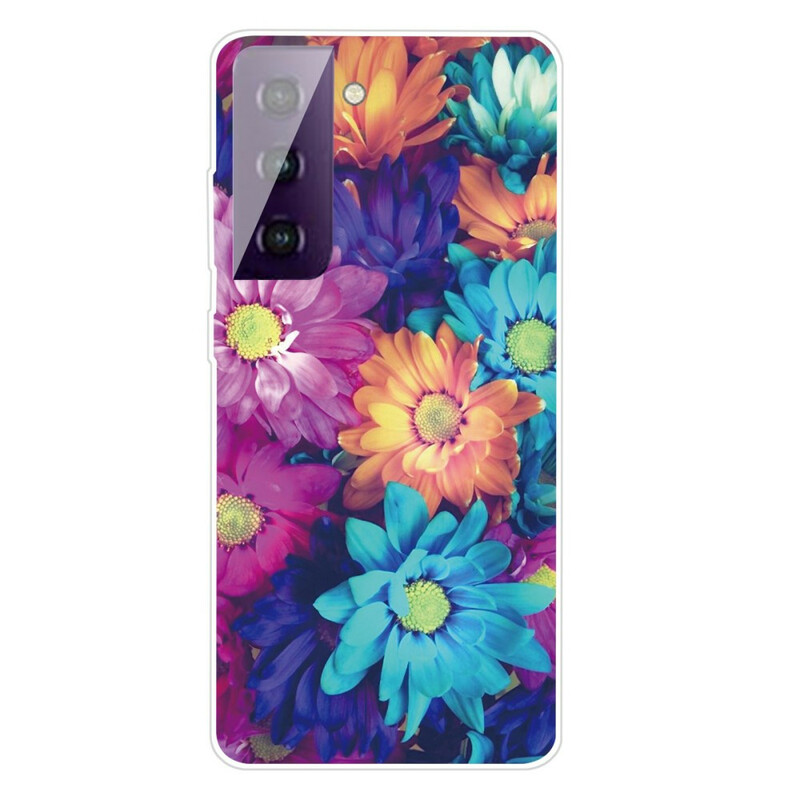 Samsung Galaxy S21 FE Hülle Flexible Blumen