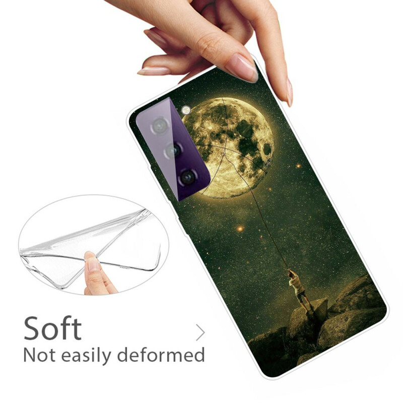 Samsung Galaxy S21 FE Flexible Cover Mann mit Mond