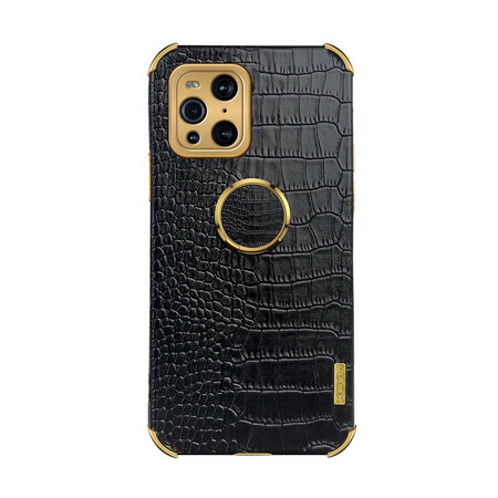 Oppo Find X3 / X3 Pro X-CASE Hülle mit Krokodilhaut-Effekt