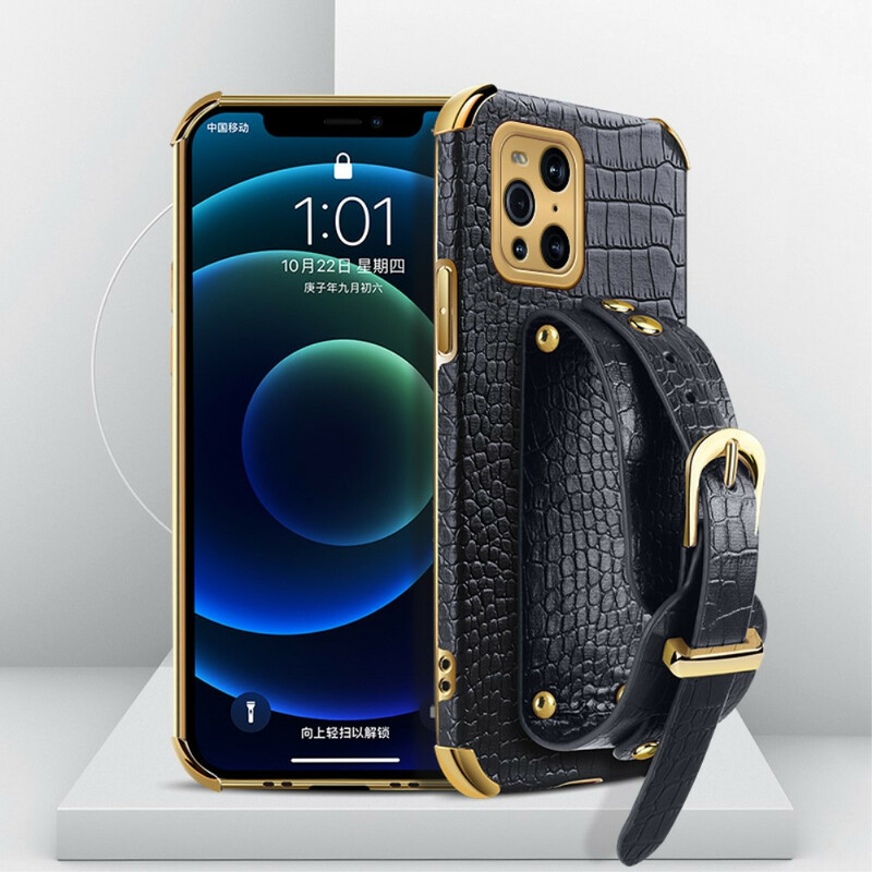 Oppo Find X3 / X3 Pro Croco Armband Cover