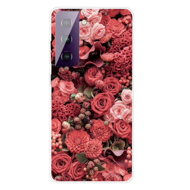 Samsung Galaxy S21 FE Cover Intensive Flowers