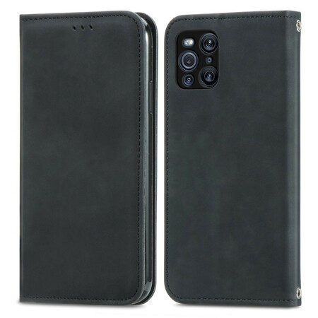 Flip Cover Oppo Find X3 / X3 Pro Kunstleder Vintage
