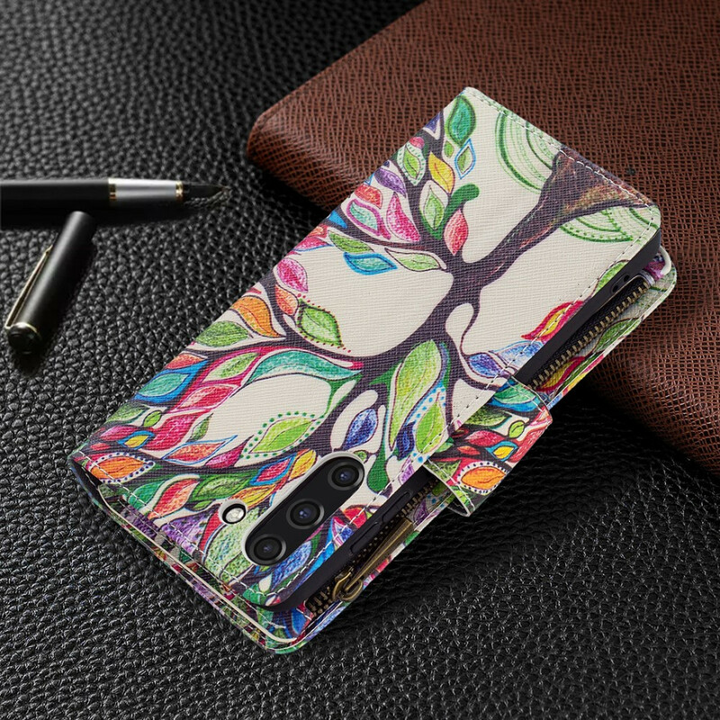 Samsung Galaxy S21 FE Tasche mit Reißverschluss Baum