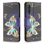 Samsung Galaxy S21 FE Schmetterling Goldene Hülle