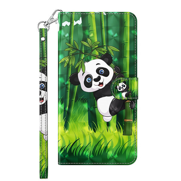 Hülle Samsung Galaxy S21 FE Panda und Bambus