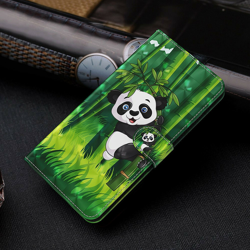 Hülle Samsung Galaxy S21 FE Panda und Bambus