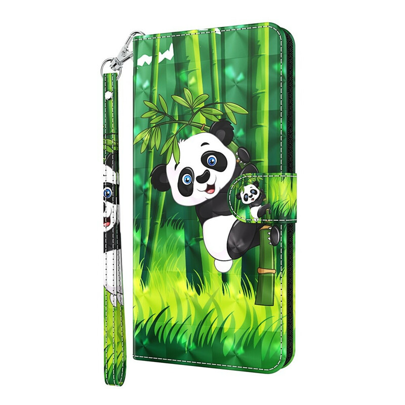 Xiaomi Redmi 9T / Note 9 Hülle Panda und Bambus