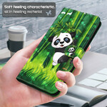 Xiaomi Redmi 9T / Note 9 Hülle Panda und Bambus