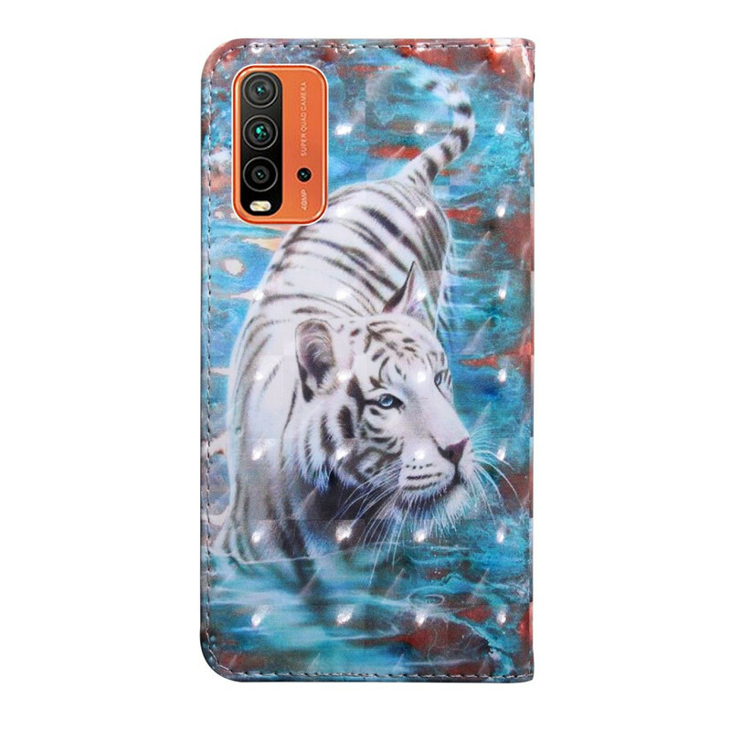 Xiaomi Redmi 9T / Note 9 Hülle Tiger im Wasser
