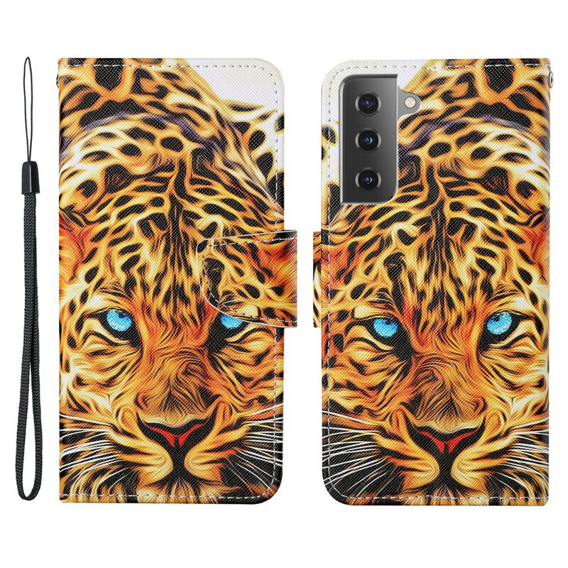Samsung Galaxy S21 FE Tiger Tasche mit Lanyard