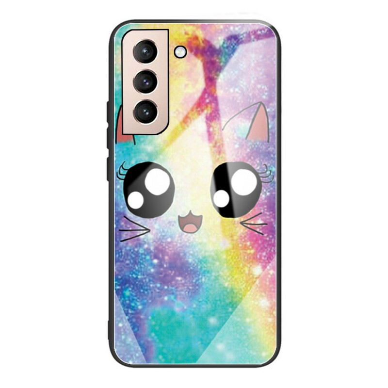 Samsung Galaxy S21 FE Cover Panzerglas Katze