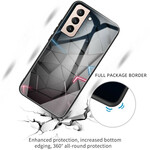 Samsung Galaxy S21 FE Cover Gehärtetes Glas Geometrie