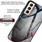 Samsung Galaxy S21 FE Cover Gehärtetes Glas Geometrie