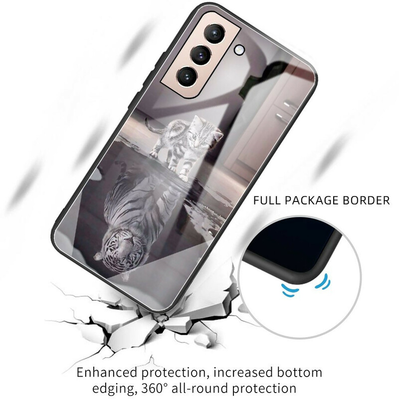 Samsung Galaxy S21 FE Cover Panzerglas Ernest der Tiger