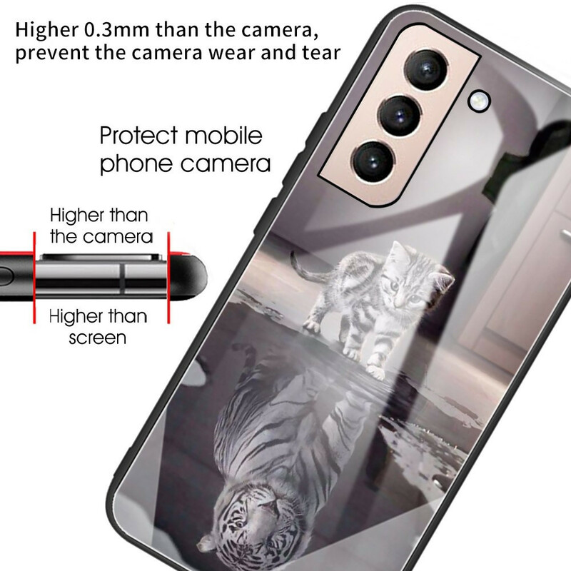 Samsung Galaxy S21 FE Cover Panzerglas Ernest der Tiger