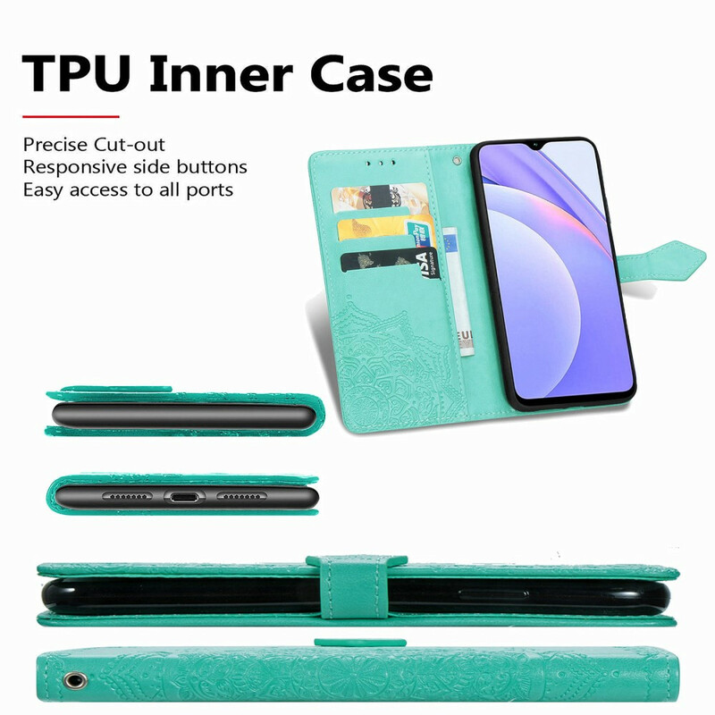 Xiaomi Redmi 9T / Note 9 Mandala Mittelalter Tasche