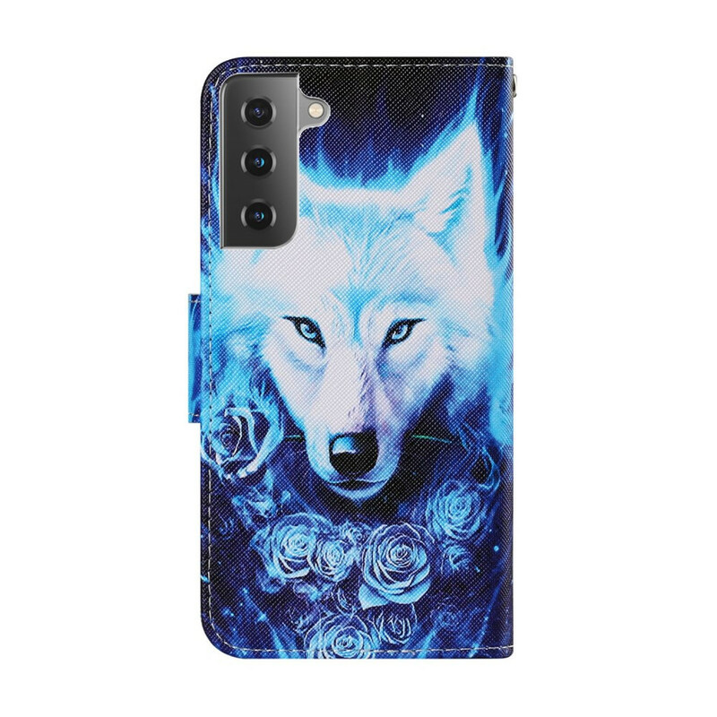 Hülle Samsung Galaxy S21 FE Wolf Weiß
