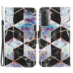 Hülle Samsung Galaxy S21 FE Style Marmor Geometrisch