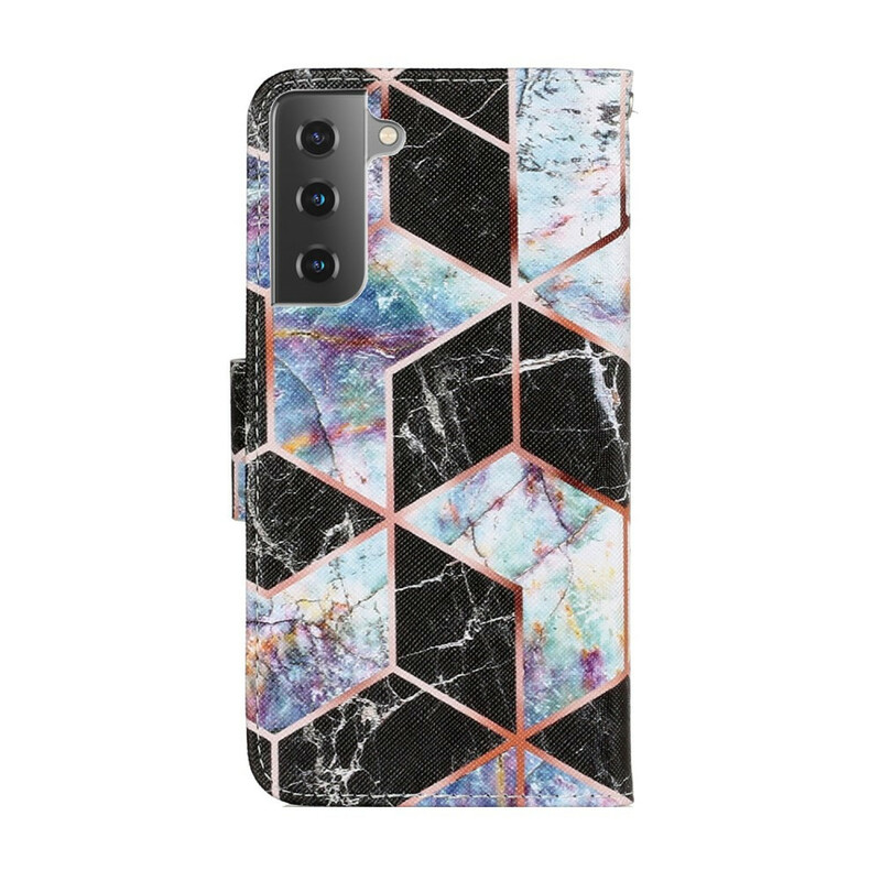 Hülle Samsung Galaxy S21 FE Style Marmor Geometrisch