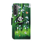 Hülle Samsung Galaxy S21 FE Panda Spaziergang