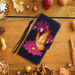 Samsung Galaxy S21 FE Hülle Schmetterling und Lotus