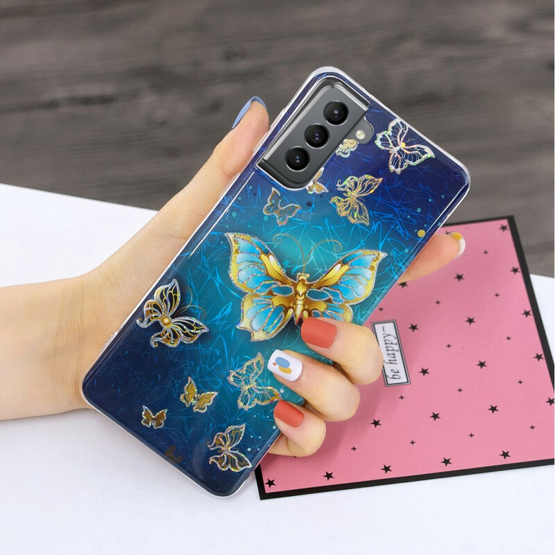 Samsung Galaxy S21 FE Schmetterlinge Cover Design