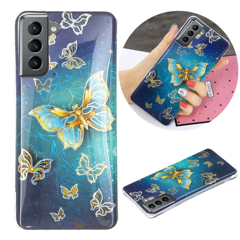 Samsung Galaxy S21 FE Schmetterlinge Design Cover