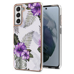 Samsung Galaxy S21 FE Hülle Violette Blumen