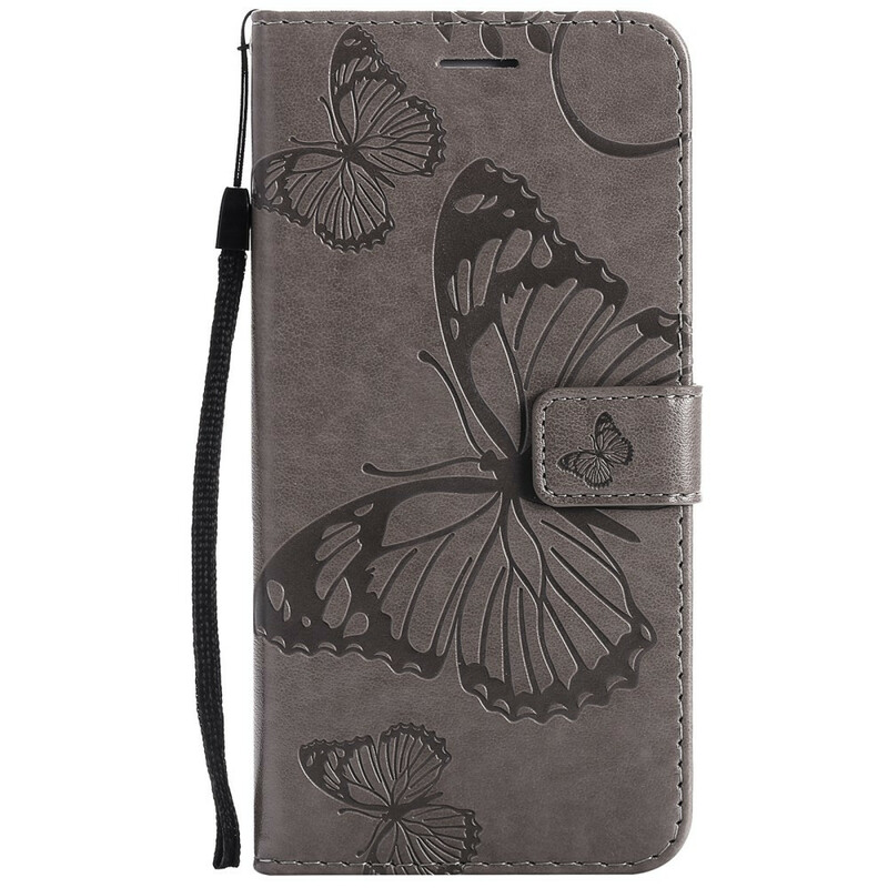 Oppo Find X3 Neo Tasche Schmetterlinge und Schräge Klappe