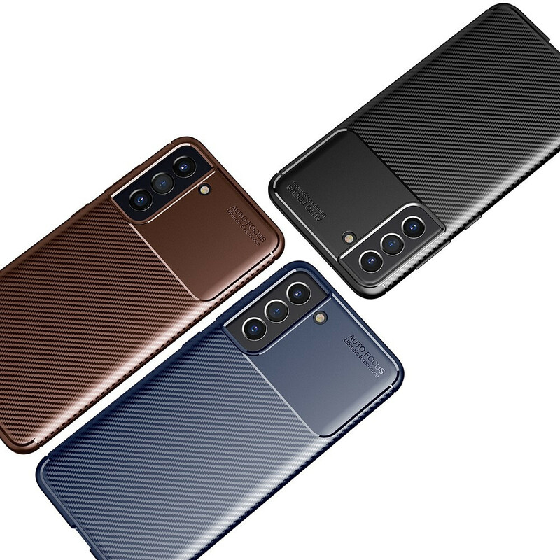 Samsung Galaxy S21 FE Hülle Flexible Kohlefaser Texture
