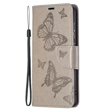 Samsung Galaxy S21 FE Hülle Die fliegenden Schmetterlinge mit Lanyard