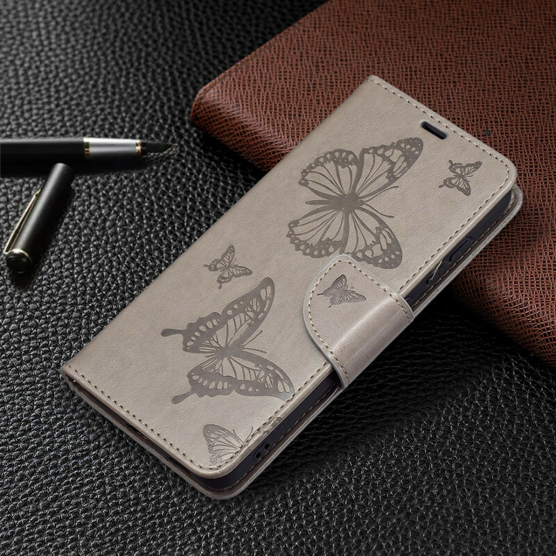 Samsung Galaxy S21 FE Hülle Die fliegenden Schmetterlinge mit Lanyard