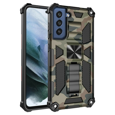 Samsung Galaxy S21 FE Camouflage Cover Abnehmbare Halterung