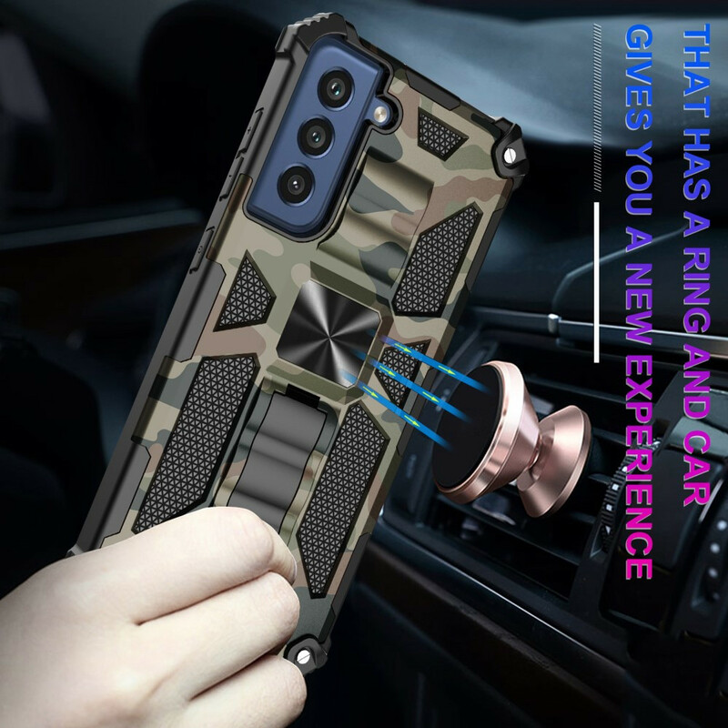Samsung Galaxy S21 FE Camouflage Cover Abnehmbare Halterung