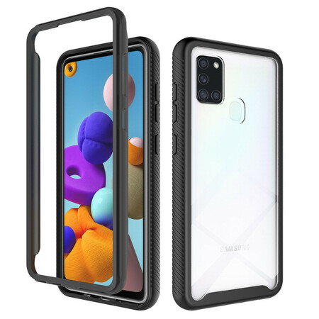 Samsung Galaxy A21s Cover Hybrid Design Kanten Silikon